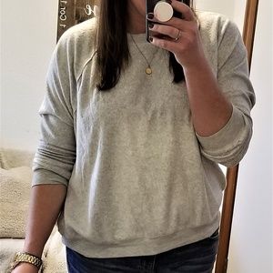 Something Navy batwing fleece pullover size Large